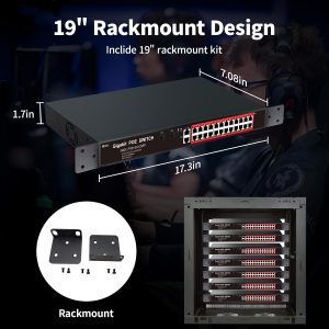 24 port 360W switch with 2 SFP ports